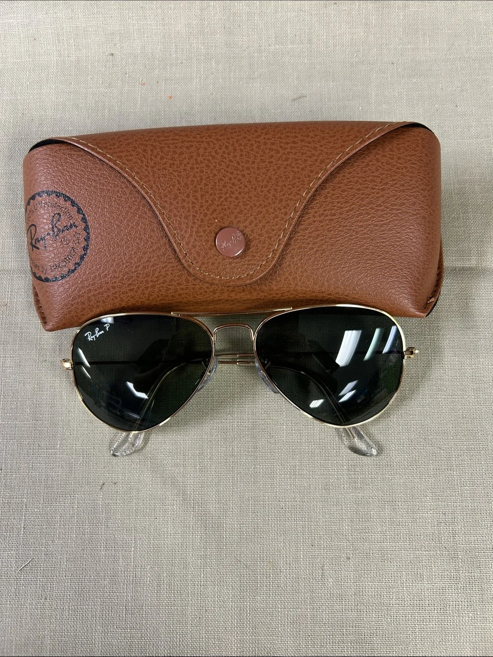 Ray-Ban Aviator Sunglasses Gold Frame with Dark Green Lenses